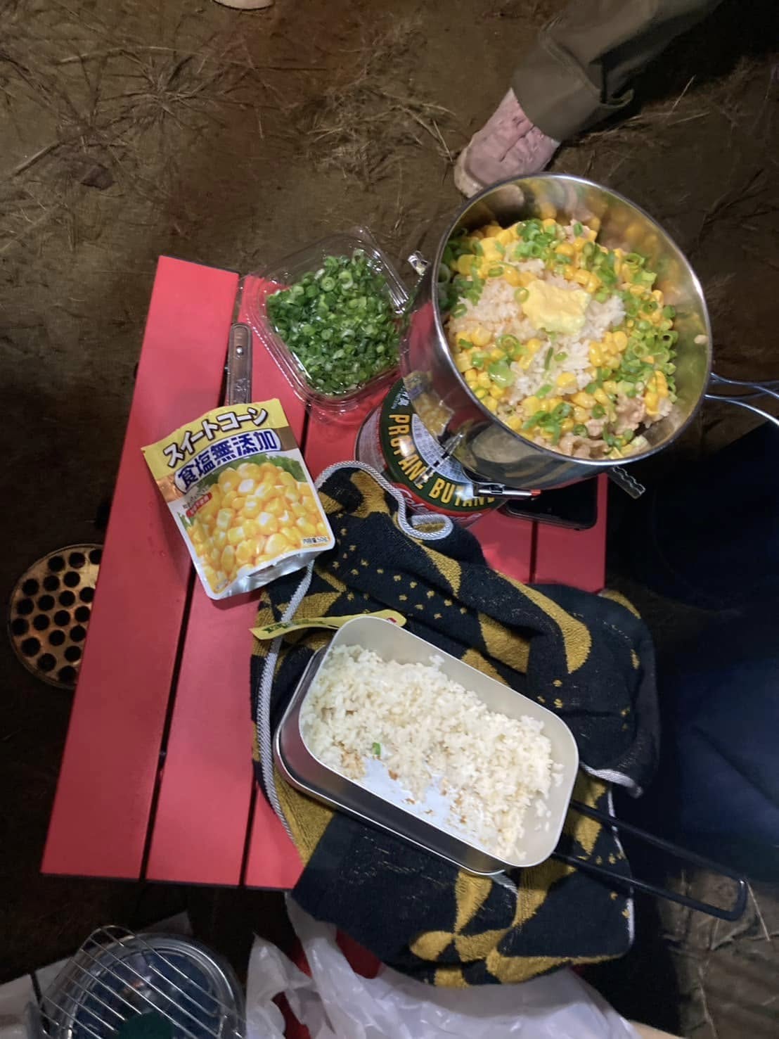 スイートコーンを調理